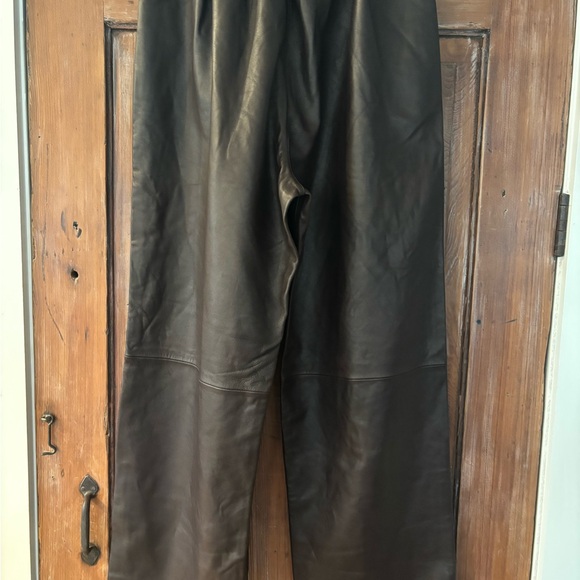 The Frankie Shop Kevin Leather Pants, Brown, NWT, Medium - Picture 11 of 16